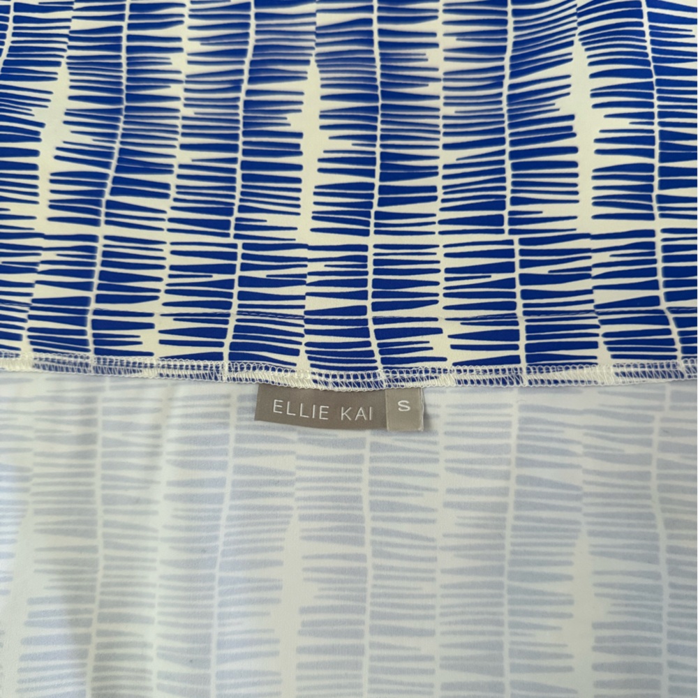 Ellie Kai Royal Blue & White  Ruffle Hem Skirt made of swim material. Women’s S - Picture 10 of 13